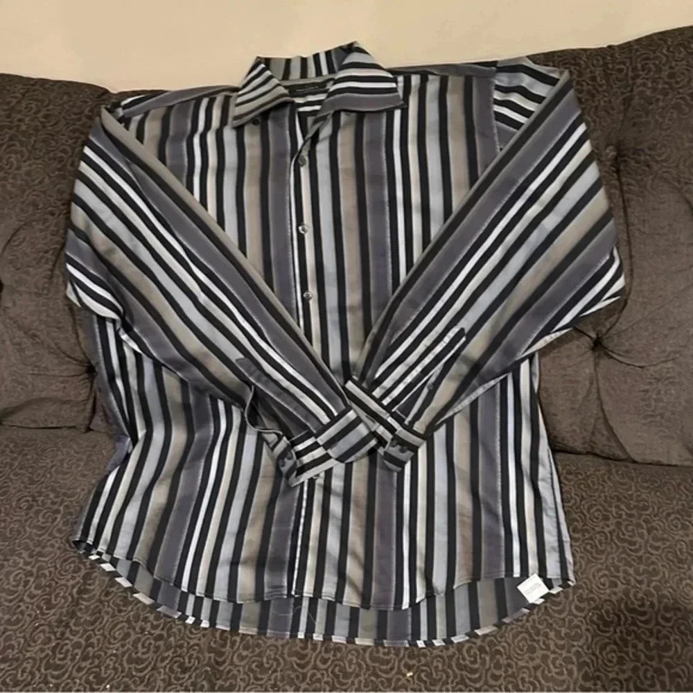 Equilibrio, size, xl multicolored, button down collar, shirt,